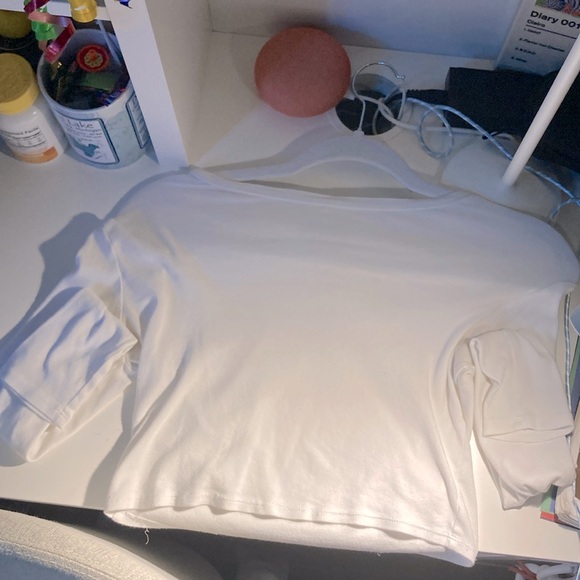 OG Babe Cropped White Long Sleeve Top - Picture 2 of 4